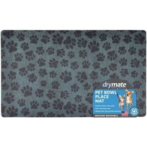 Drymate Pet Bowl Place Mat with Paw Print Design